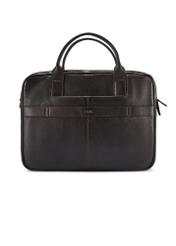 Skórzana torba męska w kolorze brązowym TORMS-0504-1I(W26), widok produktu z tyłu na białym tle.