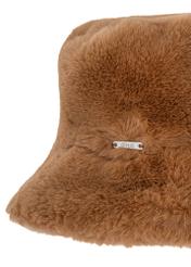 Women's cap in camel color CZADF-0045-24(Z24)-03