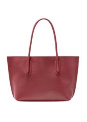 Czerwona torebka shopper damska TOREC-0938B-41(Z25), widok produktu od tyłu na białym tle.