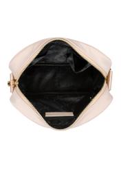 Jasnoróżowa nylonowa listonoszka damska TOREN-0309-5A(W26), widok produktu od środka na białym tle.