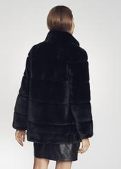 Women's artificial fur with stand-up collar FUTDP-0009-99(Z21)-05