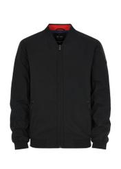 Czarna przejściowa kurtka męska KURMT-0132-99(W24)