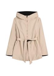 Dwustronna przejściowa kurtka damska KURDT-0655-9J(W26) - widok produktu z przodu, na białym tle.