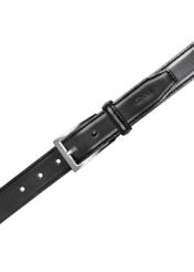 Black leather men's belt PASMS-0244-99(Z24)