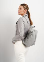 Szary plecak damski z suwakiem TOREC-0755-91(W23)