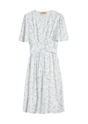 Krótka sukienka damska w kwiaty SUKDT-0276-7P(W26) - widok produktu z przodu, na białym tle.