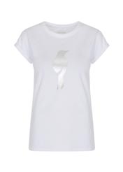 Biały T-shirt damski z wilgą TSHDT-0097-11(W22)-04