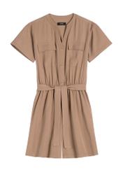 Krótki kombinezon damski z wiskozy KOBDT-0014-1D(W26), widok produktu z przodu na białym tle.