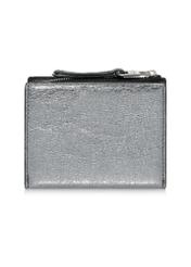 Silver Leather Medium Women's Wallet PORES-0935-95(Z24)-02