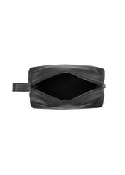 Duża czarna kosmetyczka męska TORMS-0475-99(Z25), widok produktu w środku na białym tle.
