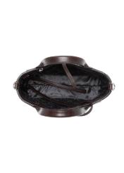 Ciemnobrązowa mała skórzana torebka damska TORES-1298-1H(W26)