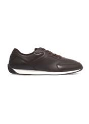 Brązowe skórzane buty sportowe męskie BUTYM-0566-1I(Z26), widok produktu z boku na jasnym tle.