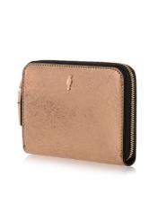 Złoty skórzany portfel damski PORES-0836C-28(W23)
