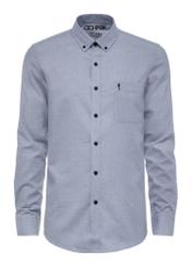 Blue cotton men's shirt KOSMT-0299-62(Z24)-01