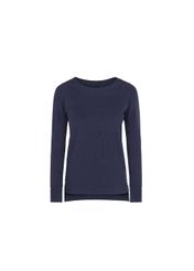 Navy blue women's sweatshirt with embossed oriole BLZDT-0009-69(Z19)-01