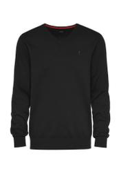 Black men's sweater with logo SWEMT-0159-99(Z24)-01