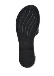 Skórzane czarne sandałki zabudowane BUTYD-1047-99(W24)
