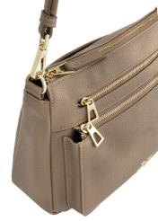 Beige women's handbag made of imitation leather TOREC-0966-81(Z24)-07