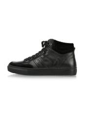 Black leather men's sports shoes BUTYM-0476-99(Z24)-03