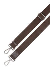 Brązowa skórzana torba męska TORMS-0459-89(Z25), zbliżenie na odpinany pasek produktu, widok na białym tle.