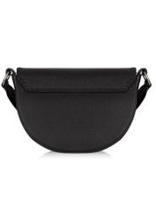 Black leather semicircular women's handbag TORES-1053-99(Z24)-05