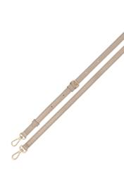 Beżowa torebka damska z plecionką TOREC-1169-1A(W26), widok paska produktu na białym tle.