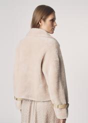 Wełniane futerko damskie oversize FUTDW-0002-81(Z21)-03