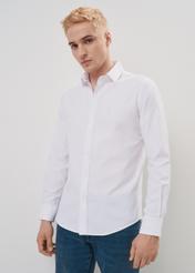 Biała koszula bawełniana męska KOSMT-0310-11(Z23)