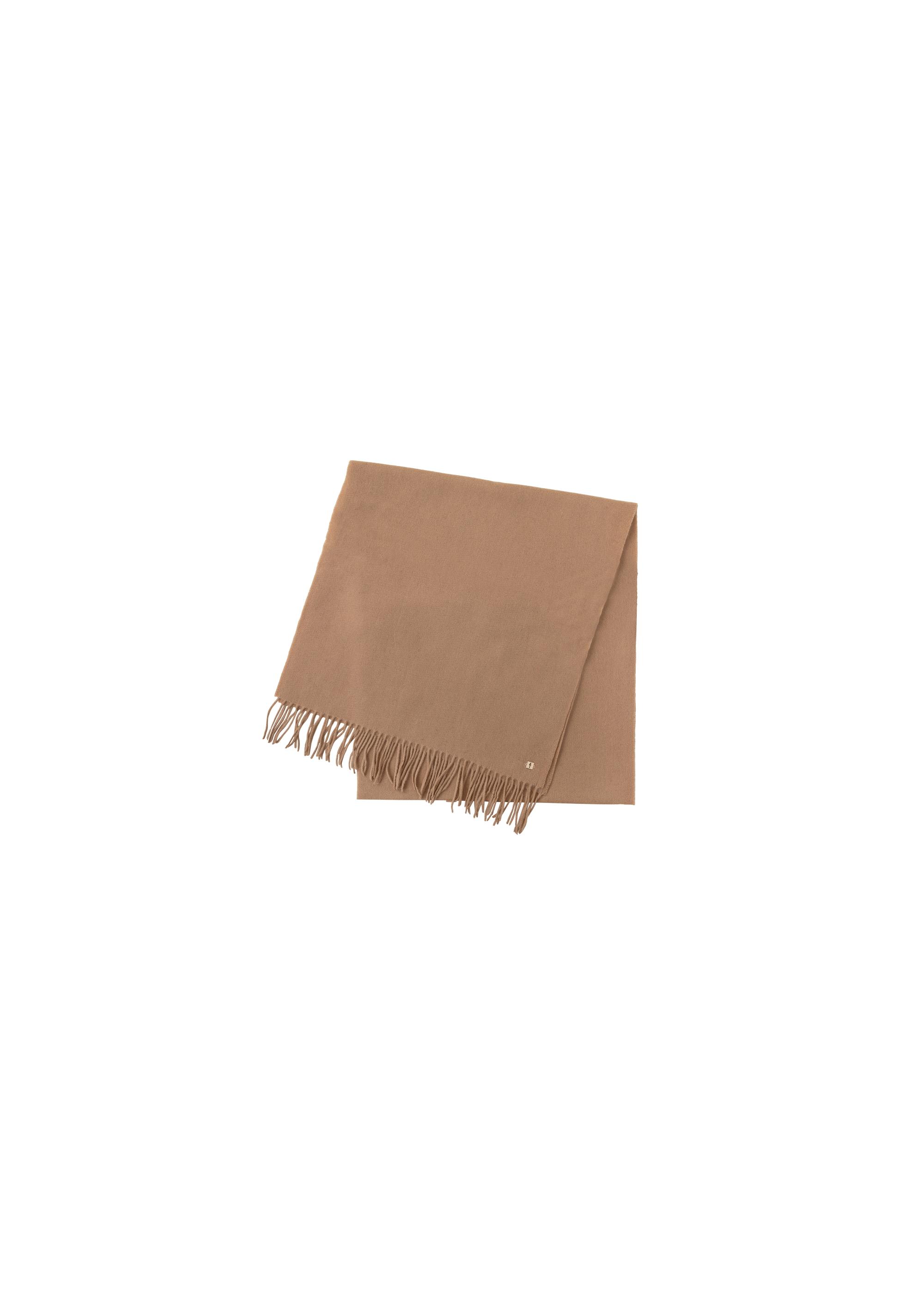 Wełniany beżowy szalik damski SZADT-0092-80(Z24)-03