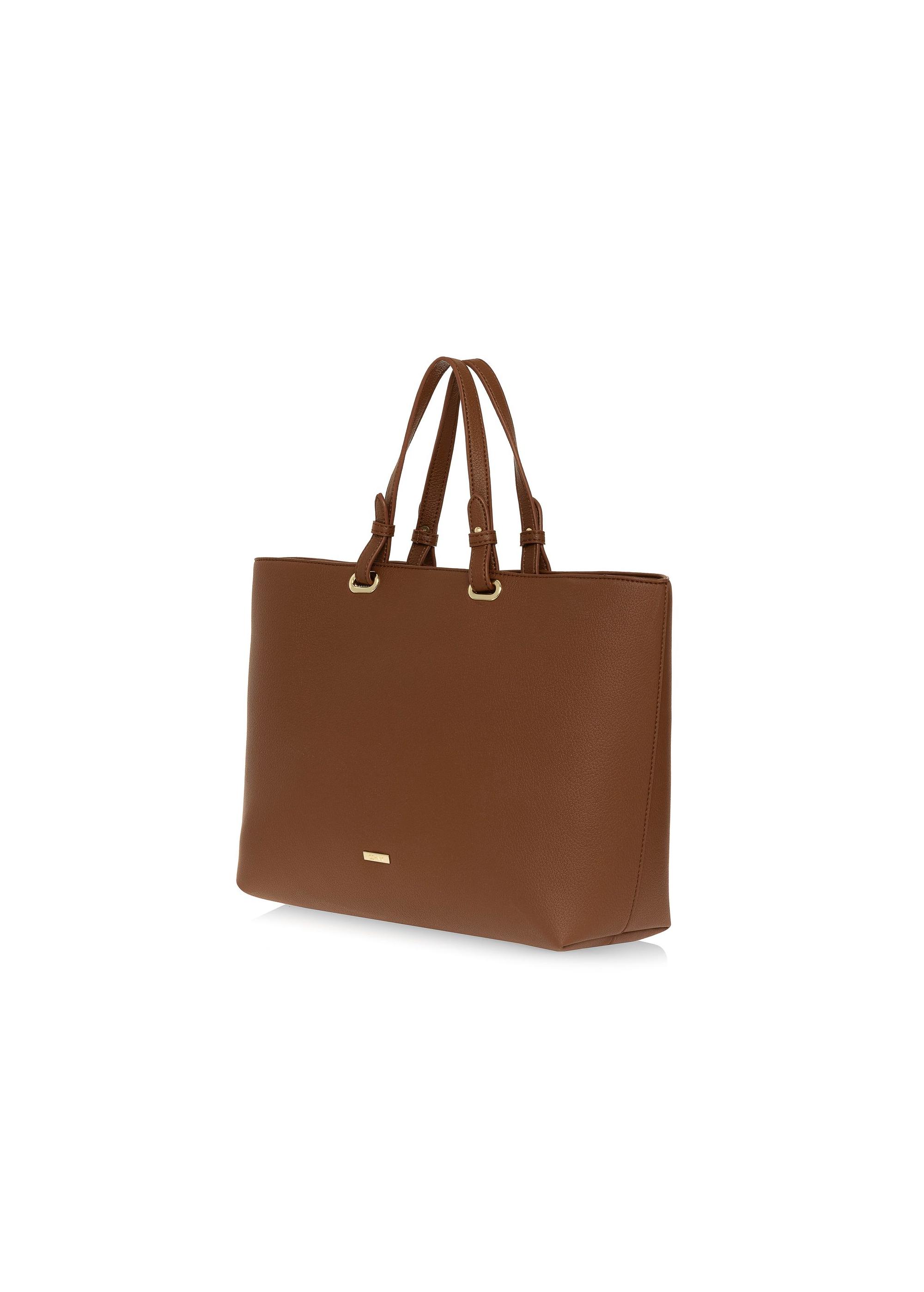 Brązowa torebka shopper damska TOREC-1020-89(W25)-02