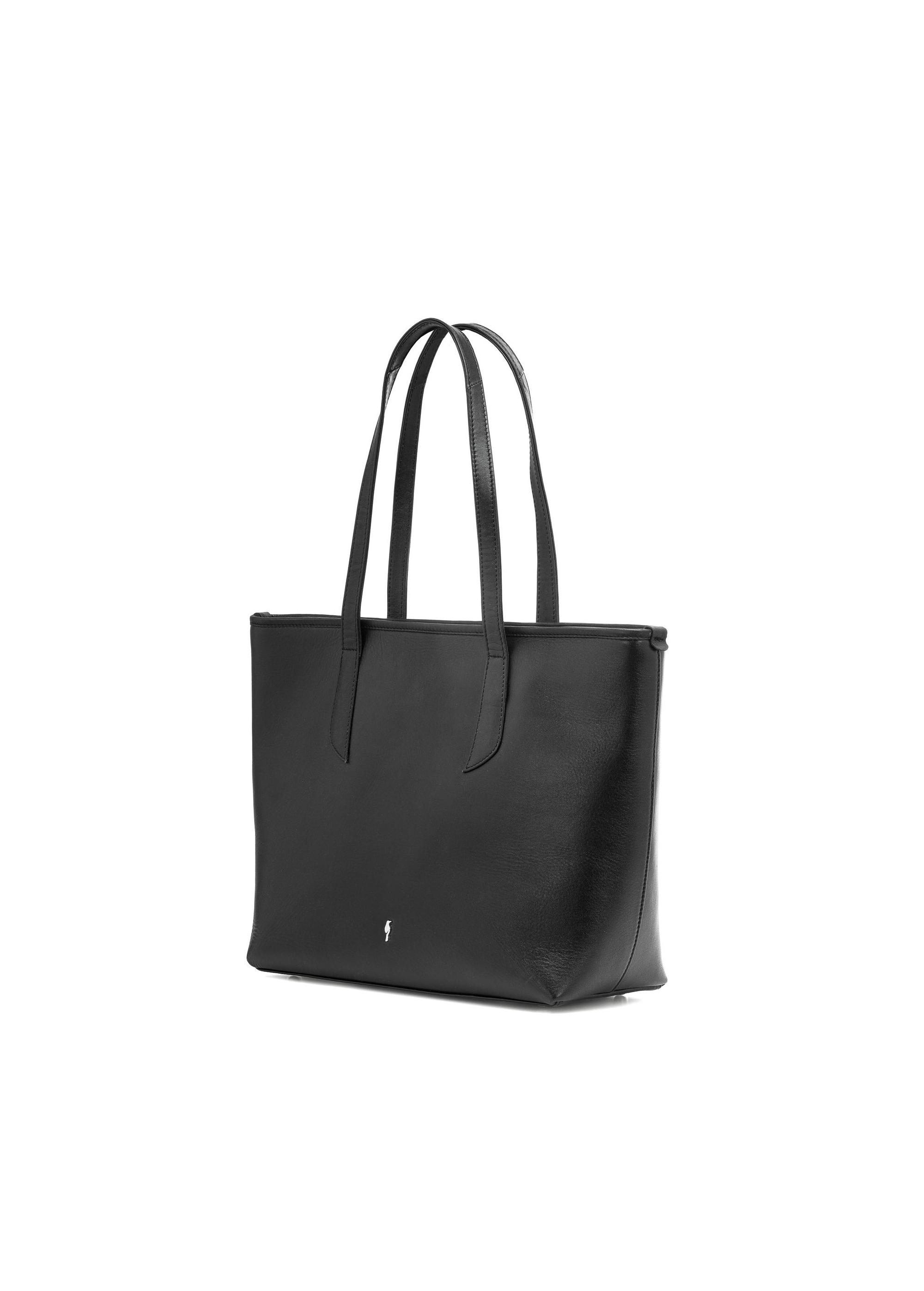 Skórzana czarna torebka shopper damska TORES-1085-99(W25)-02