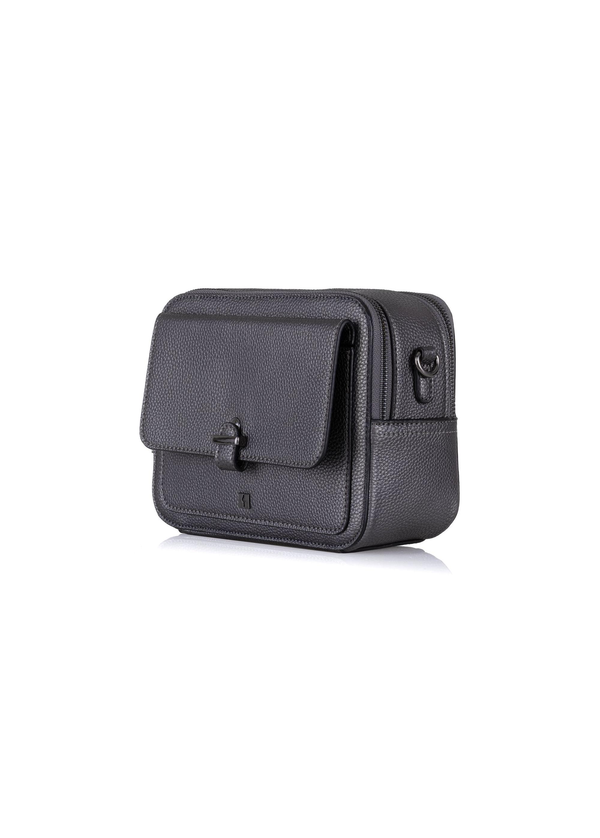 Szara torebka dwukomorowa na ramię TOREC-0405B-95(Z24)-04