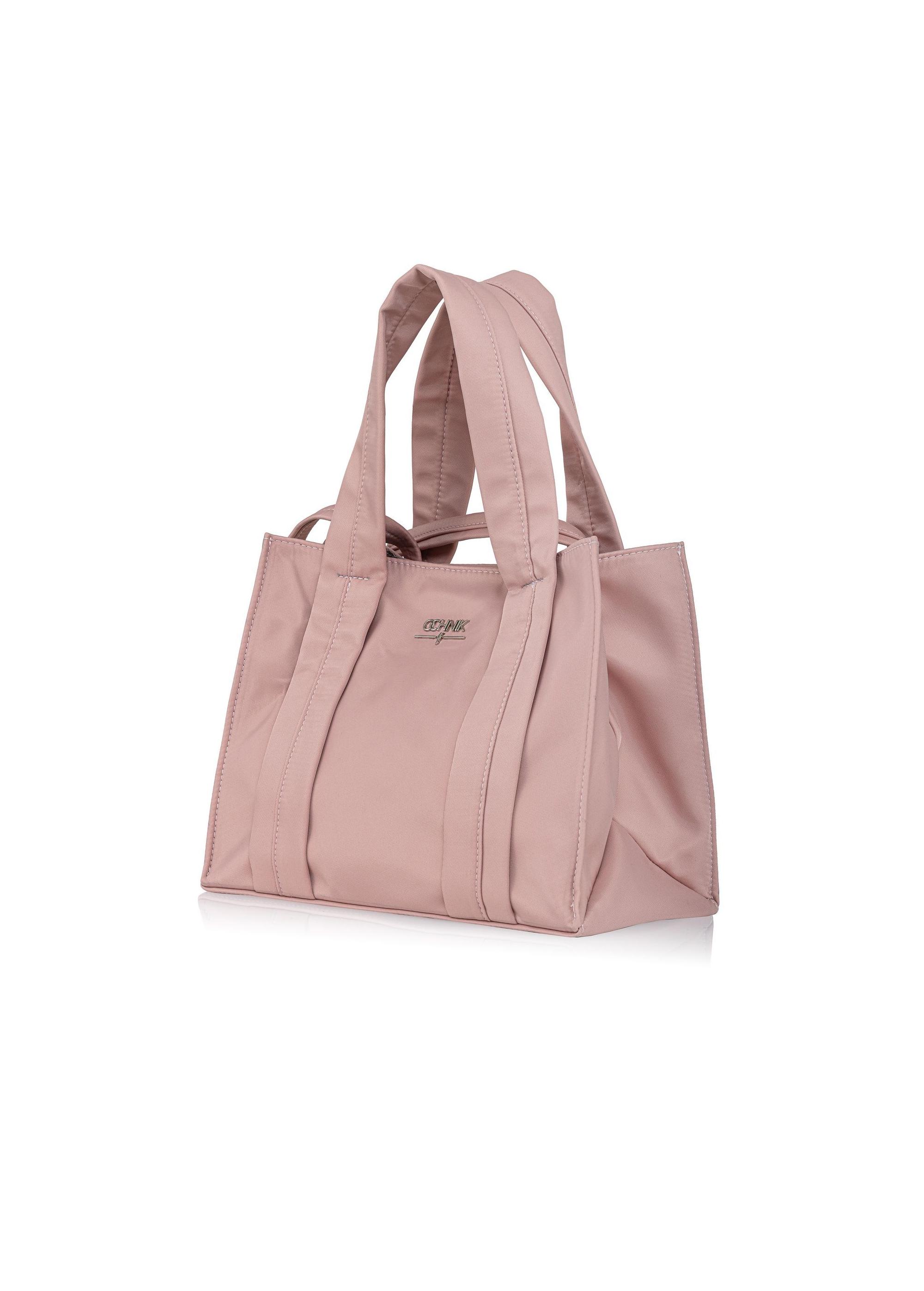 Różowa torebka damska typu tote bag TOREN-0249-31(W23)-05