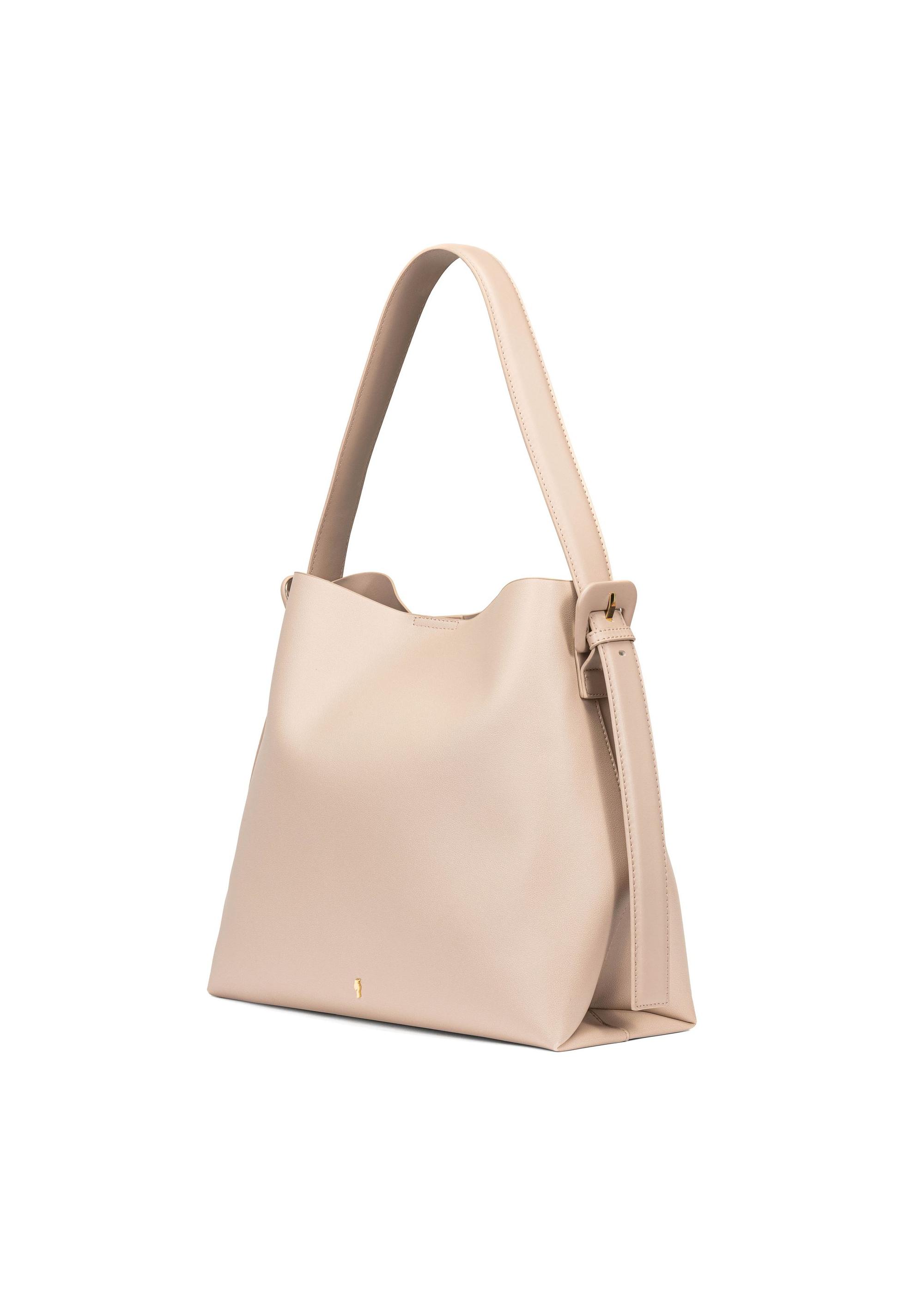 Beżowa torebka damska shopper TOREC-0903A-81(W25)-02