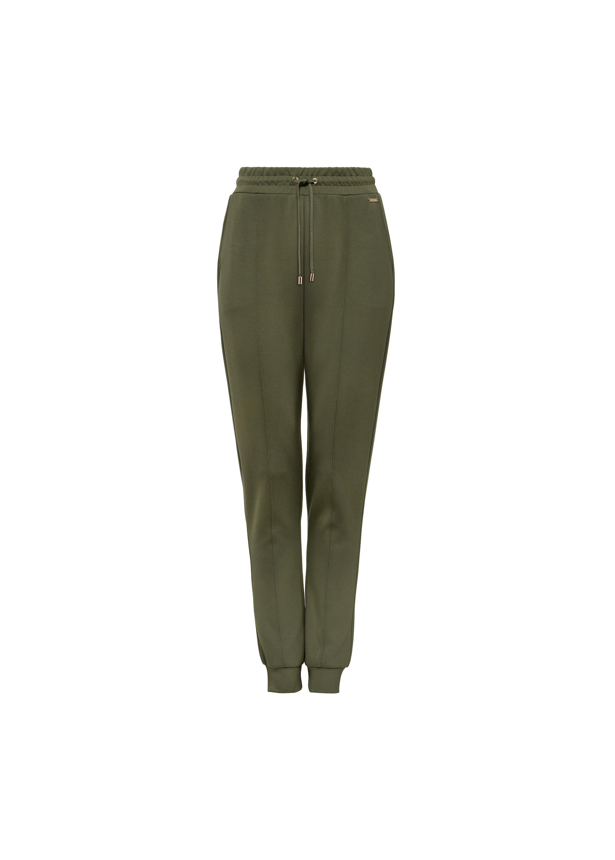 Spodnie damskie w kolorze khaki SPODT-0108-55(W25)-04