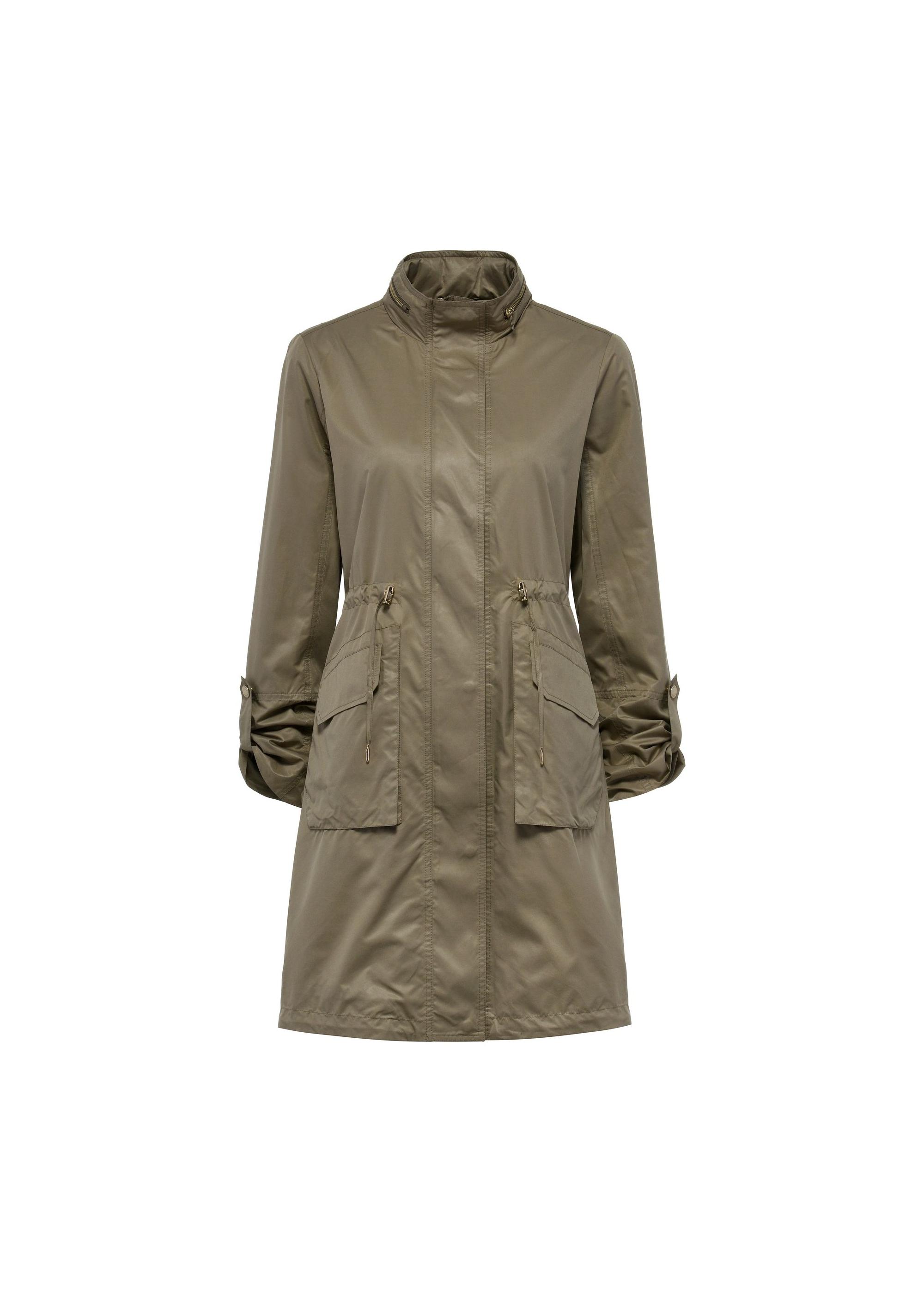 Oliwkowa kurtka parka damska KURDT-0559-57(W25)-07