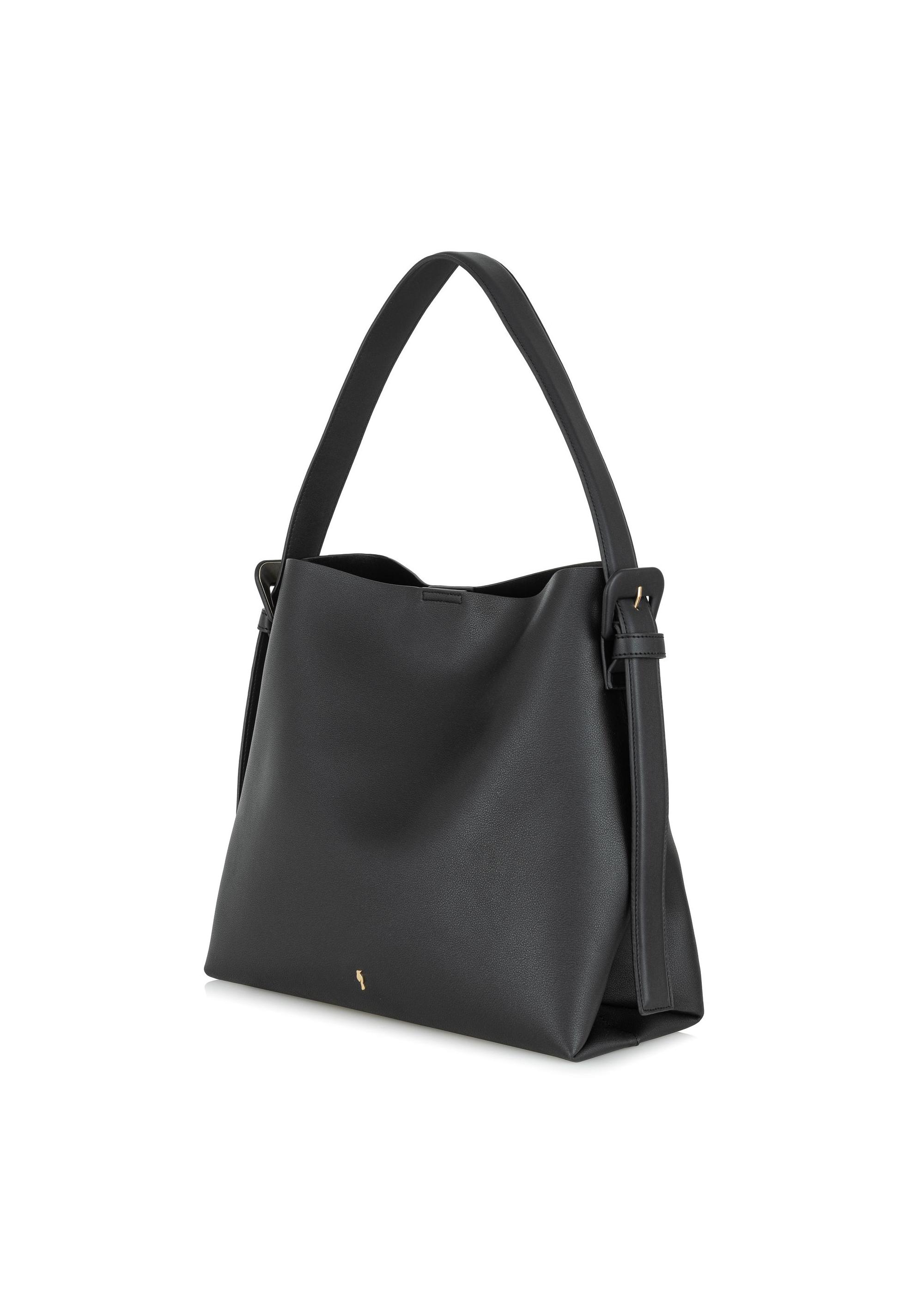 Czarna torebka damska shopper TOREC-0903A-99(W25)-02