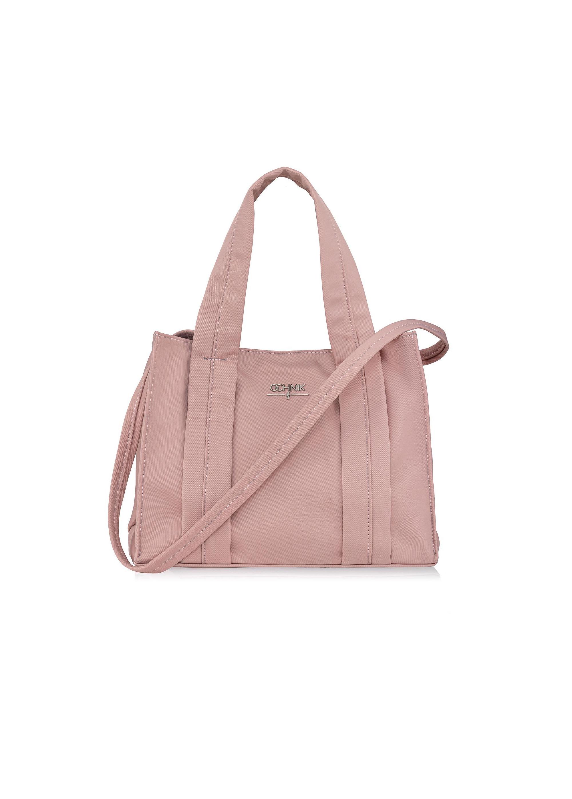 Różowa torebka damska typu tote bag TOREN-0249-31(W23)-01