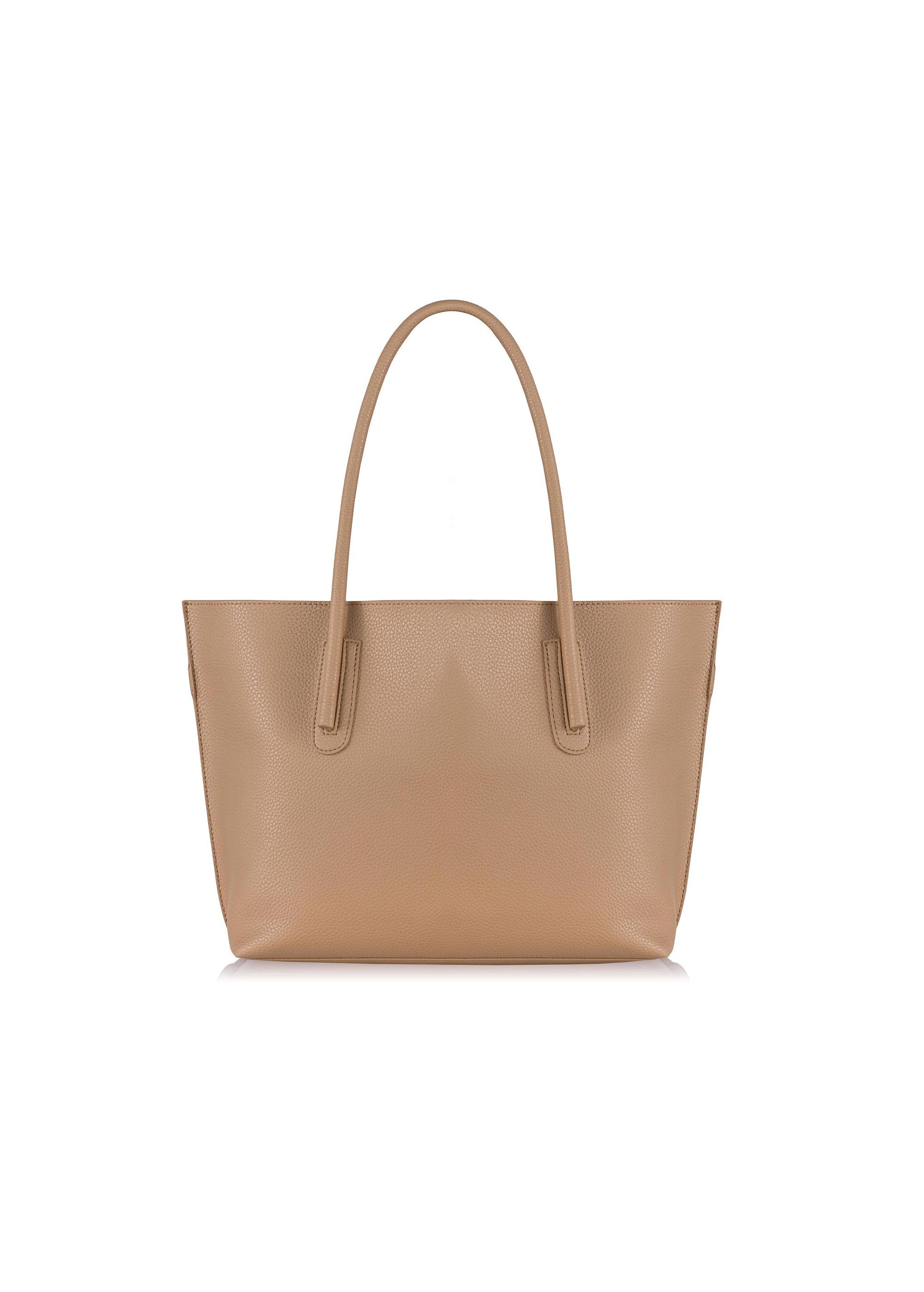 Beżowa torebka shopper damska TOREC-0938A-82(W25)-04