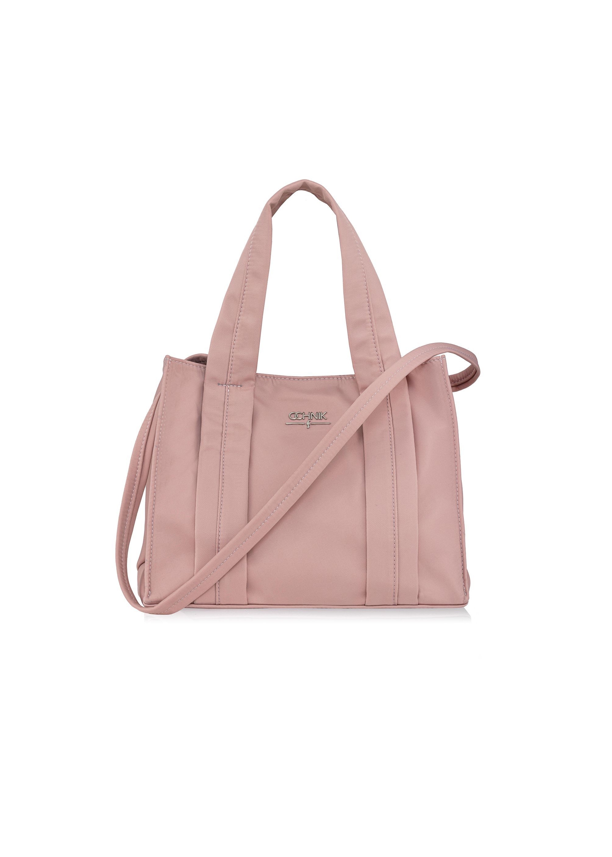Różowa torebka damska typu tote bag TOREN-0249-31(W23)-01