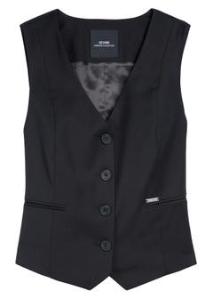 Czarna kamizelka damska KAMDT-0031-99(Z25)