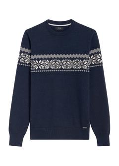Granatowy sweter męski SWEMT-0177-68(Z25)