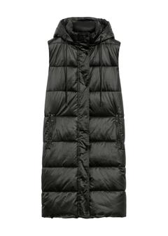 Czarna ocieplana kamizelka damska KAMDT-0028-99(Z25)