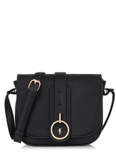 Čierna dámska crossbody kabelka s logom TOREC-0627C-99(Z24)