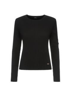 Prążkowany longsleeve damski LSLDT-0028-99(Z24)