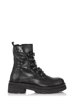 Czarne skórzane botki damskie BUTYD-0934A-99(Z24)