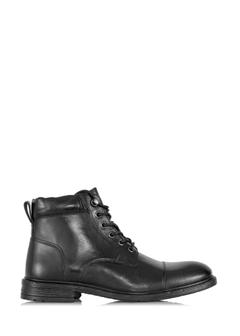 Black leather men's boots BUTYM-0404B-99(Z24)