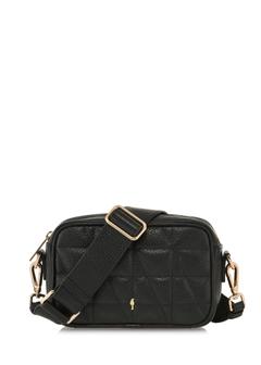 Čierna kožená dámska crossbody kabelka TORES-1054-99(Z24)