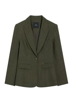 Zielona marynarka damska z wełną ZAKDT-0057-8B(Z26)