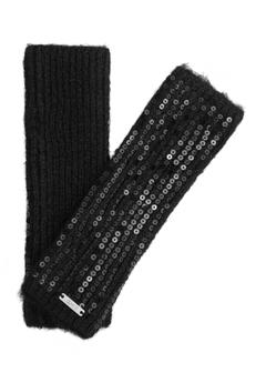 Czarne rękawiczki damskie z domieszką wełny REKDT-0034-99(Z25)